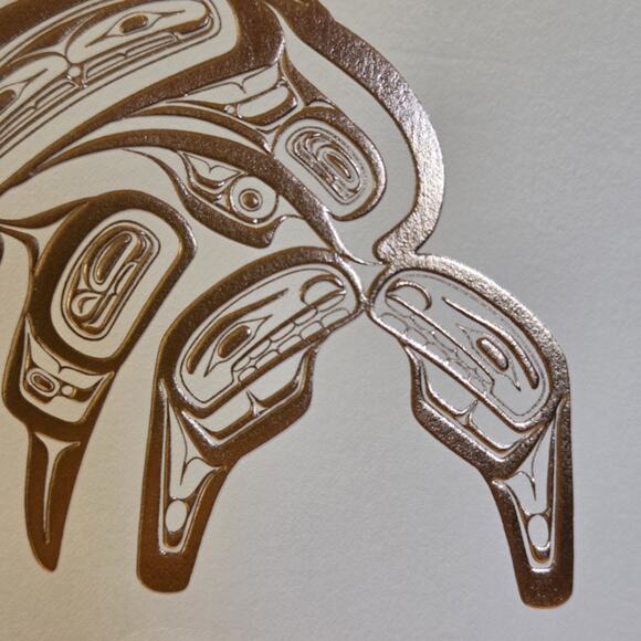 Bill Reid Signed Haida Killer Whale SKAANA Copper Canadian Art Card 6x9 Envelope - Picture 5 of 9